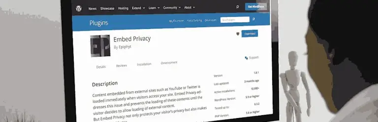 Forbedrer GDPR-overholdelse ved at blokere eksterne embeds som YouTube, Vimeo og Spotify indtil brugeren aktivt accepterer datadeling via samtykke.